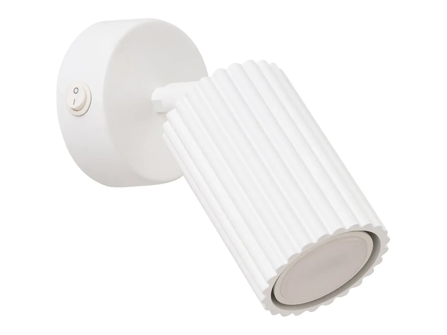 Lámpara de pared Gloow minimalista de aluminio - 1 fuentes luminosas 4000K - L.8 x A.16 cm - blanco