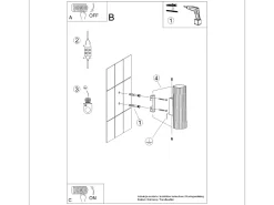 Lámpara de pared Gloow minimalista de aluminio - 2 fuentes luminosas 4000K - L.6,5 x A.20 cm - ocre rojo