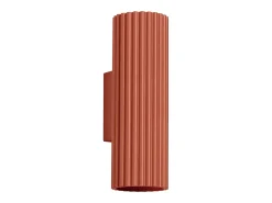 Lámpara de pared Gloow minimalista de aluminio - 2 fuentes luminosas 4000K - L.6,5 x A.20 cm - ocre rojo
