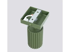 Lámpara de pared Gloow minimalista de aluminio - 1 fuentes luminosas 3000K - L.8 x A.8 cm - verde oliva