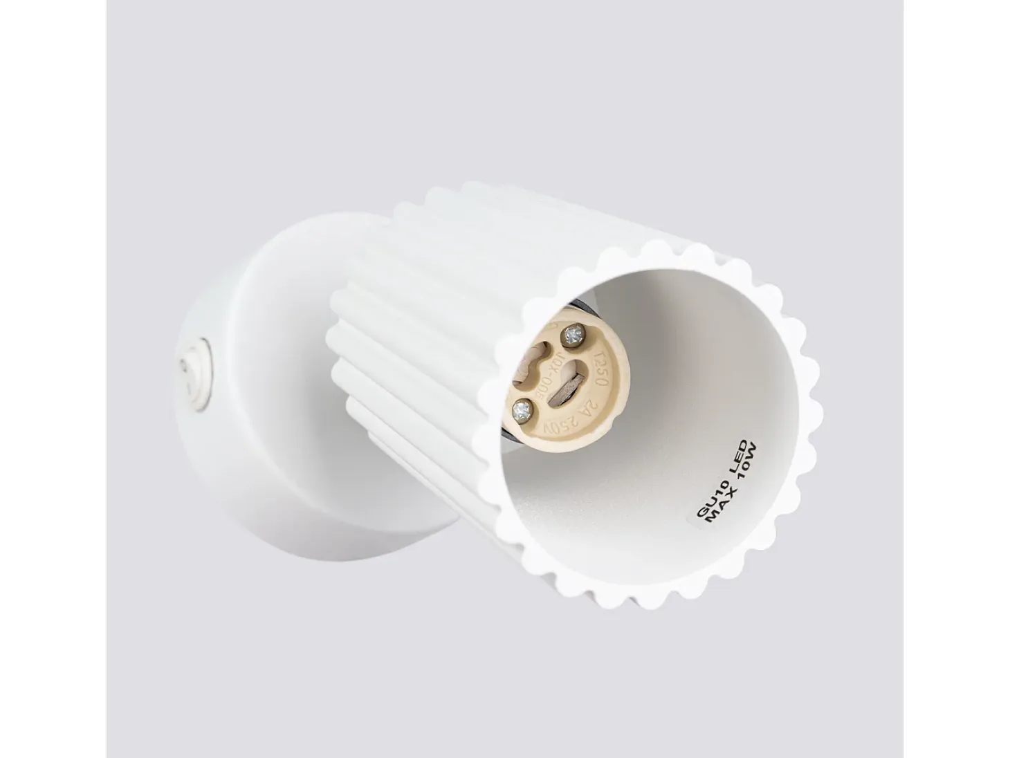 Lámpara de pared Gloow minimalista de aluminio - 1 fuentes luminosas 3000K - L.8 x A.16 cm - blanco