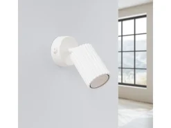 Lámpara de pared Gloow minimalista de aluminio - 1 fuentes luminosas 3000K - L.8 x A.16 cm - blanco