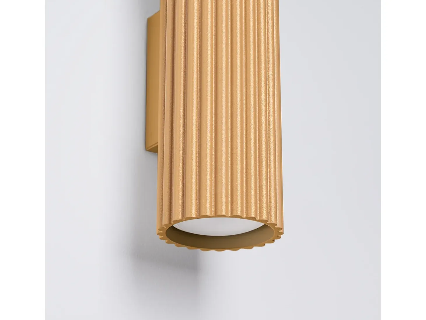 Lámpara de pared Gloow minimalista de aluminio - 2 fuentes luminosas 4000K - L.6,5 x A.20 cm - dorado