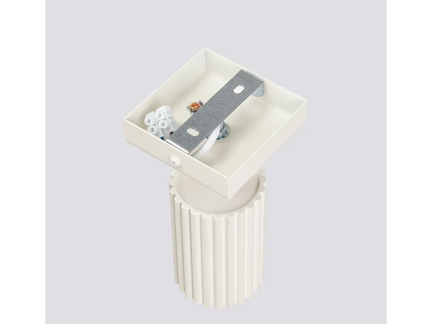 Lámpara de pared Gloow minimalista de aluminio - 1 fuentes luminosas 3000K - L.8 x A.8 cm - beige