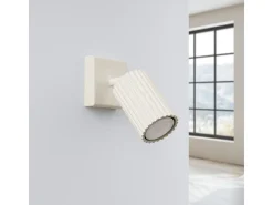 Lámpara de pared Gloow minimalista de aluminio - 1 fuentes luminosas 3000K - L.8 x A.8 cm - beige