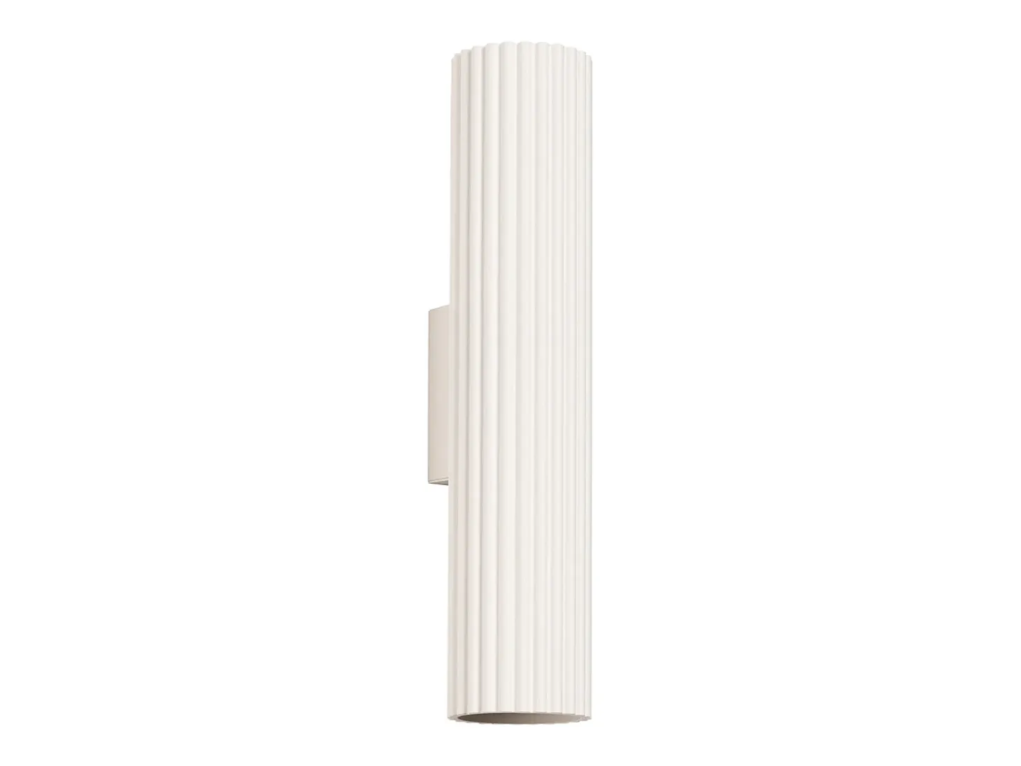 Lámpara de pared Gloow minimalista de aluminio - 2 fuentes luminosas 4000K - L.6,5 x A.30 cm - beige