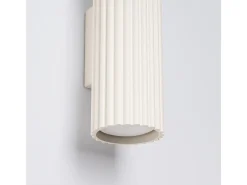 Lámpara de pared Gloow minimalista de aluminio - 2 fuentes luminosas 4000K - L.6,5 x A.30 cm - beige