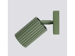 Lámpara de pared Gloow minimalista de aluminio - 1 fuentes luminosas 4000K - L.8 x A.8 cm - verde oliva