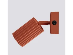 Lámpara de pared Gloow minimalista de aluminio - 1 fuentes luminosas 4000K - L.8 x A.16 cm - ocre rojo