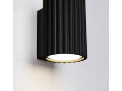 Lámpara de pared Gloow minimalista de aluminio - 1 fuentes luminosas 3000K - L.6,5 x A.10 cm - negro