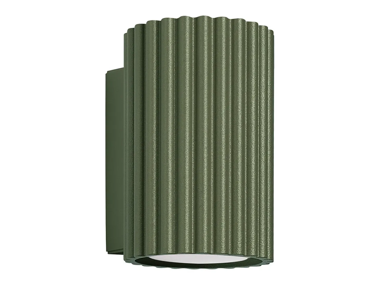 Lámpara de pared Gloow minimalista de aluminio - 1 fuentes luminosas 3000K - L.6,5 x A.10 cm - verde oliva