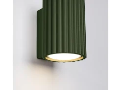 Lámpara de pared Gloow minimalista de aluminio - 1 fuentes luminosas 3000K - L.6,5 x A.10 cm - verde oliva