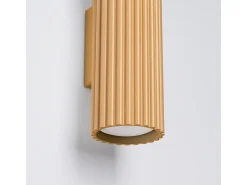Lámpara de pared Gloow minimalista de aluminio - 2 fuentes luminosas 3000K - L.6,5 x A.30 cm - dorado