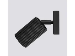 Lámpara de pared Gloow minimalista de aluminio - 1 fuentes luminosas 4000K - L.8 x A.8 cm - negro