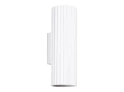 Lámpara de pared Gloow minimalista de aluminio - 2 fuentes luminosas 4000K - L.6,5 x A.20 cm - blanco