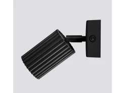 Lámpara de pared Gloow minimalista de aluminio - 1 fuentes luminosas 3000K - L.8 x A.16 cm - negro
