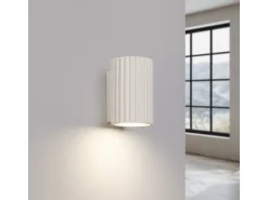 Lámpara de pared Gloow minimalista de aluminio - 1 fuentes luminosas 4000K - L.6,5 x A.10 cm - beige