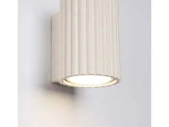 Lámpara de pared Gloow minimalista de aluminio - 1 fuentes luminosas 4000K - L.6,5 x A.10 cm - beige
