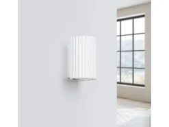 Lámpara de pared Gloow minimalista de aluminio - 1 fuentes luminosas 3000K - L.6,5 x A.10 cm - blanco