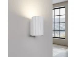 Lámpara de pared Gloow minimalista de aluminio - 1 fuentes luminosas 3000K - L.6,5 x A.10 cm - blanco