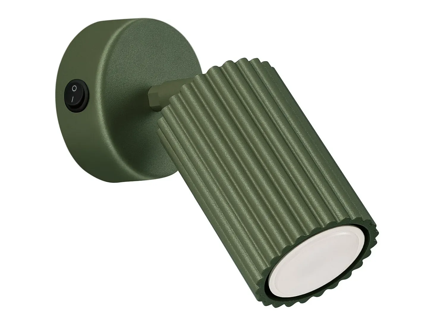 Lámpara de pared Gloow minimalista de aluminio - 1 fuentes luminosas 3000K - L.8 x A.16 cm - verde oliva