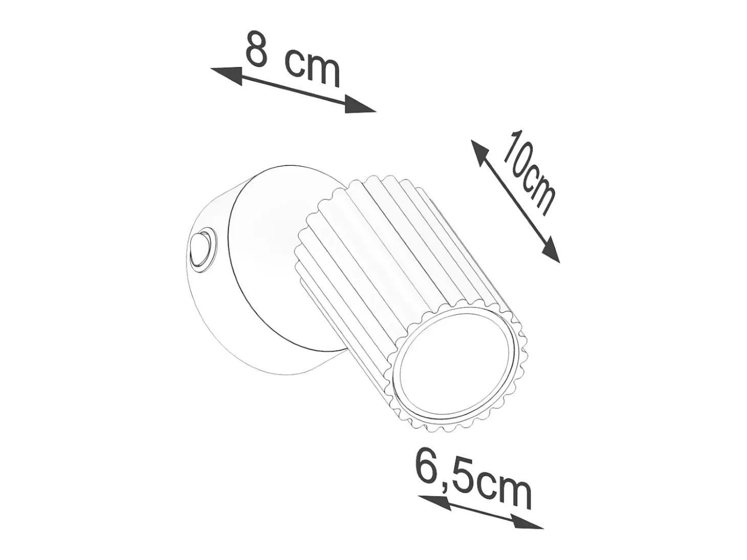Lámpara de pared Gloow minimalista de aluminio - 1 fuentes luminosas 3000K - L.8 x A.16 cm - verde oliva