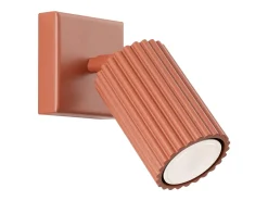 Lámpara de pared Gloow minimalista de aluminio - 1 fuentes luminosas 3000K - L.8 x A.8 cm - ocre rojo