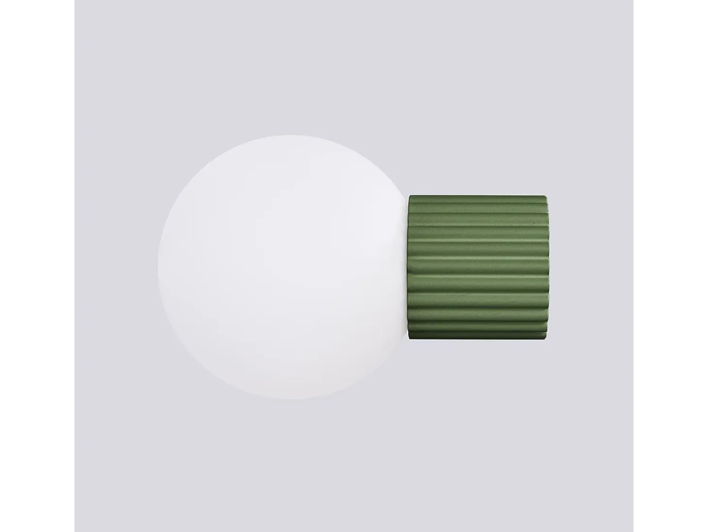 Lámpara De Pared Halo Moderno De Aluminio/Vidrio - 1 Fuentes Luminosas - L.12 X A.12 Cm - Verde Oliva