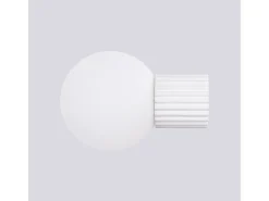 Lámpara De Pared Halo Moderno De Aluminio/Vidrio - 1 Fuentes Luminosas - L.12 X A.12 Cm - Blanco