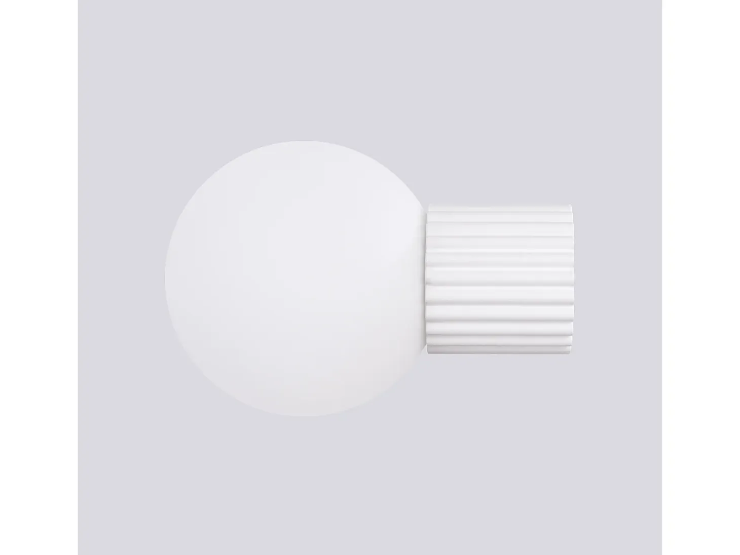 Lámpara De Pared Halo Moderno De Aluminio/Vidrio - 1 Fuentes Luminosas - L.12 X A.12 Cm - Blanco
