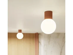 Lámpara De Pared Halo Moderno De Aluminio/Vidrio - 1 Fuentes Luminosas - L.12 X A.12 Cm - Moca