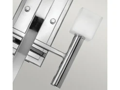 Lámpara de pared industrial nórdica acero cromado pulido cristal 2 luces G9 3 LED Mondo