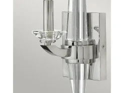 Lámpara de pared industrial nórdica de acero niquelado pulido y cristal 1 luz E14 Ascher
