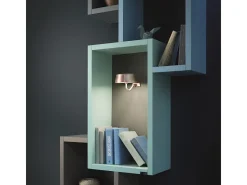 Lámpara de pared inteligente Wi-Fi Zafferano SISTER LIGHT dorada, recargable y regulable