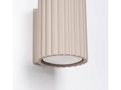 Lámpara De Pared Karbon Minimalista De Aluminio - 1 Fuentes Luminosas - L.6,5 X A.10 Cm - Gris Pardo