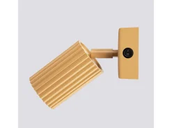Lámpara De Pared Karbon Minimalista De Aluminio - 1 Fuentes Luminosas - L.8 X A.16 Cm - Dorado