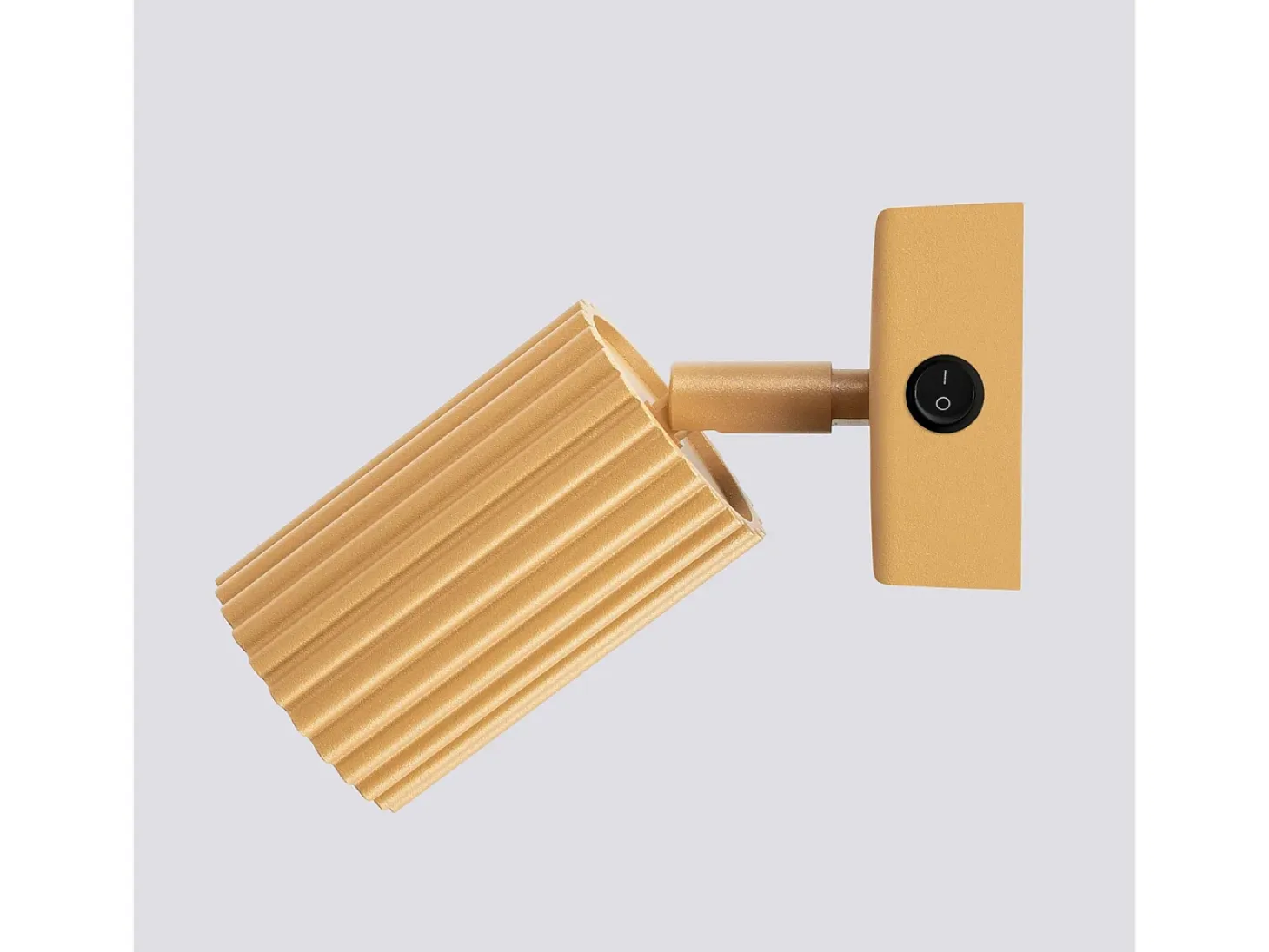 Lámpara De Pared Karbon Minimalista De Aluminio - 1 Fuentes Luminosas - L.8 X A.16 Cm - Dorado