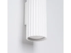 Lámpara De Pared Karbon Minimalista De Aluminio - 2 Fuentes Luminosas - L.6,5 X A.20 Cm - Blanco