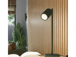 Lámpara De Pared Karbon Minimalista De Aluminio - 2 Fuentes Luminosas - L.6,5 X A.20 Cm - Verde Oliva