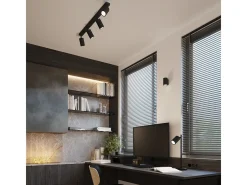 Lámpara De Pared Karbon Minimalista De Aluminio - 1 Fuentes Luminosas - L.6,5 X A.10 Cm - Negro