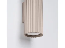 Lámpara De Pared Karbon Minimalista De Aluminio - 2 Fuentes Luminosas - L.6,5 X A.30 Cm - Gris Pardo