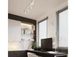 Lámpara De Pared Karbon Minimalista De Aluminio - 1 Fuentes Luminosas - L.6,5 X A.10 Cm - Blanco