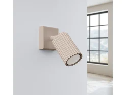 Lámpara De Pared Karbon Minimalista De Aluminio - 1 Fuentes Luminosas - L.8 X A.16 Cm - Gris Pardo