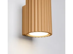 Lámpara De Pared Karbon Minimalista De Aluminio - 1 Fuentes Luminosas - L.6,5 X A.10 Cm - Dorado