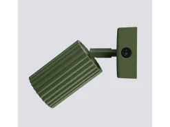 Lámpara De Pared Karbon Minimalista De Aluminio - 1 Fuentes Luminosas - L.8 X A.16 Cm - Verde Oliva