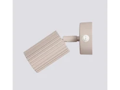 Lámpara De Pared Karbon Minimalista De Aluminio - 1 Fuentes Luminosas - L.8 X A.16 Cm - Gris Pardo
