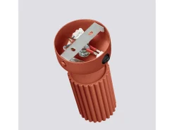 Lámpara De Pared Karbon Minimalista De Aluminio - 1 Fuentes Luminosas - L.8 X A.16 Cm - Ocre Rojo