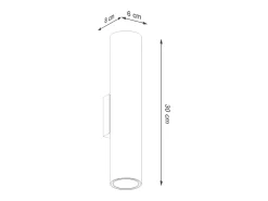Lámpara De Pared Lagos Desván De Acero - 2 Fuentes Luminosas - L.6 X A.30 Cm - Verde Oliva