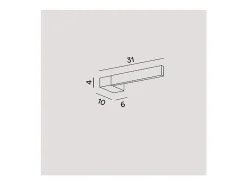 Lámpara de pared LED inclinable ajustable negra ELLE 14W Perenz