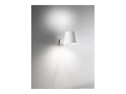 Lámpara de pared LED recargable y regulable Poldina gris oscuro con batería de hasta 12 horas